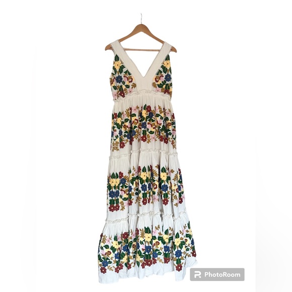 NWT Sezane Reetika Dress multicolor floral 38 / 6 - Picture 9 of 9